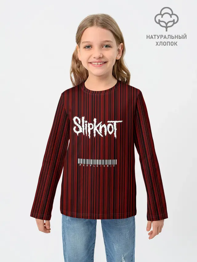 Детский лонгслив с принтом «Slipknot»