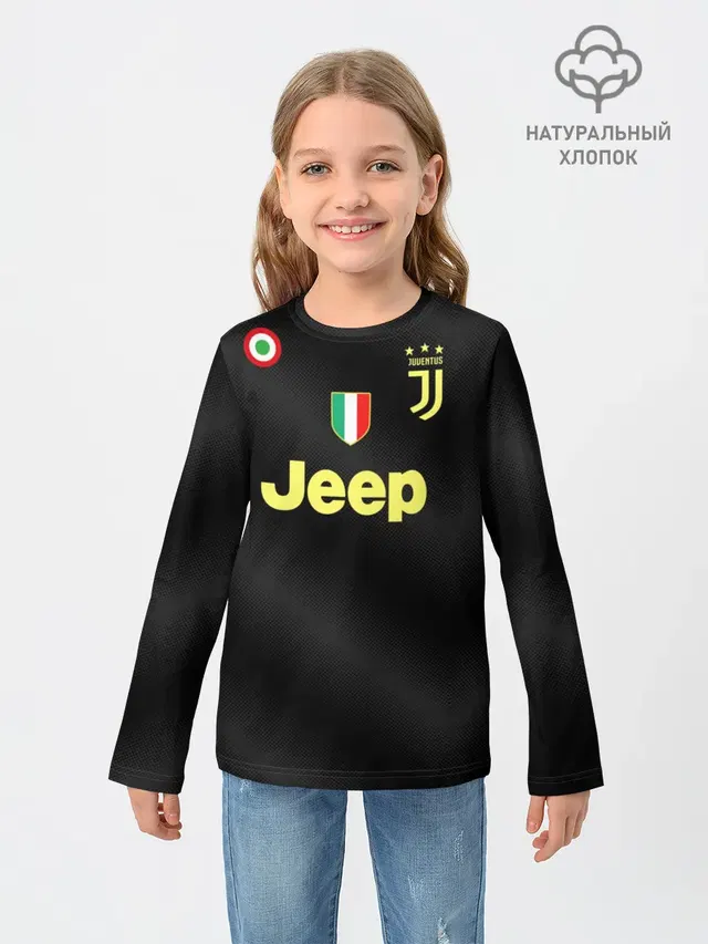 Детский лонгслив с принтом «Ювентус — Ronaldo alternative 18-19»