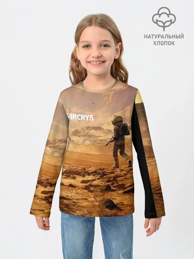 Детский лонгслив с принтом «Astronaut — FAR CRY 5 LOST ON MARS»