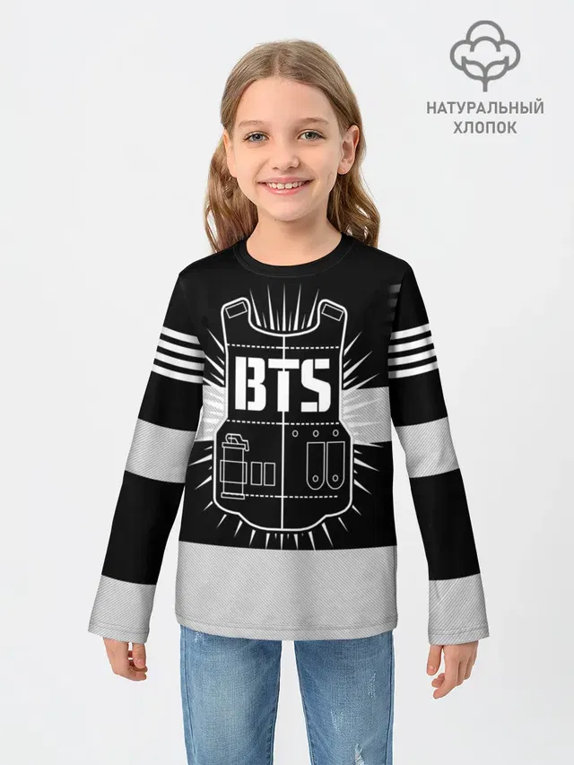 Детский лонгслив с принтом «BTS — BTS ARMY 97 JUNG KOOK»