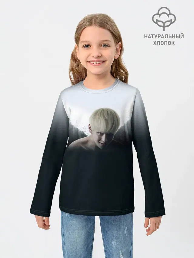 Детский лонгслив с принтом «BTS»