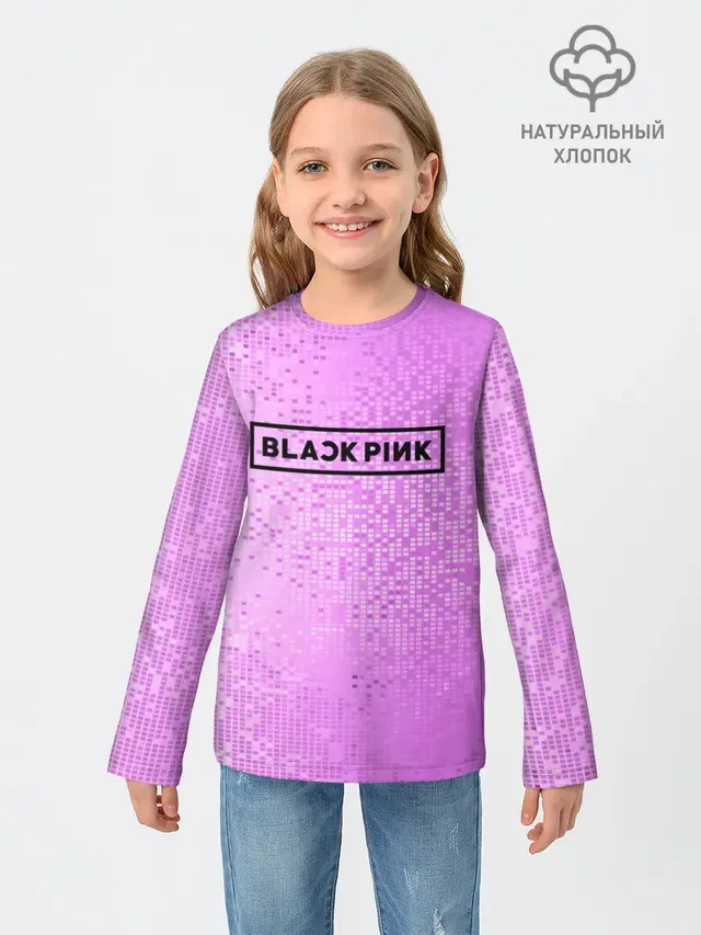 Детский лонгслив с принтом «BlackPink»