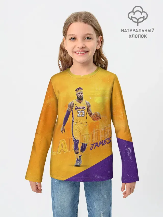 Детский лонгслив с принтом «НБА — Lebron»