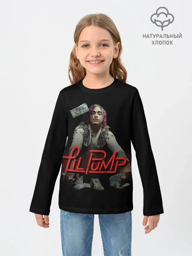 Детский лонгслив с принтом «Lil Pump»