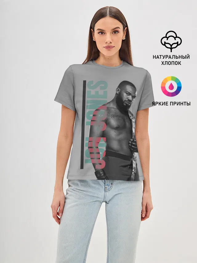 Женская базовая футболка с принтом «MMA — Jon Jones»