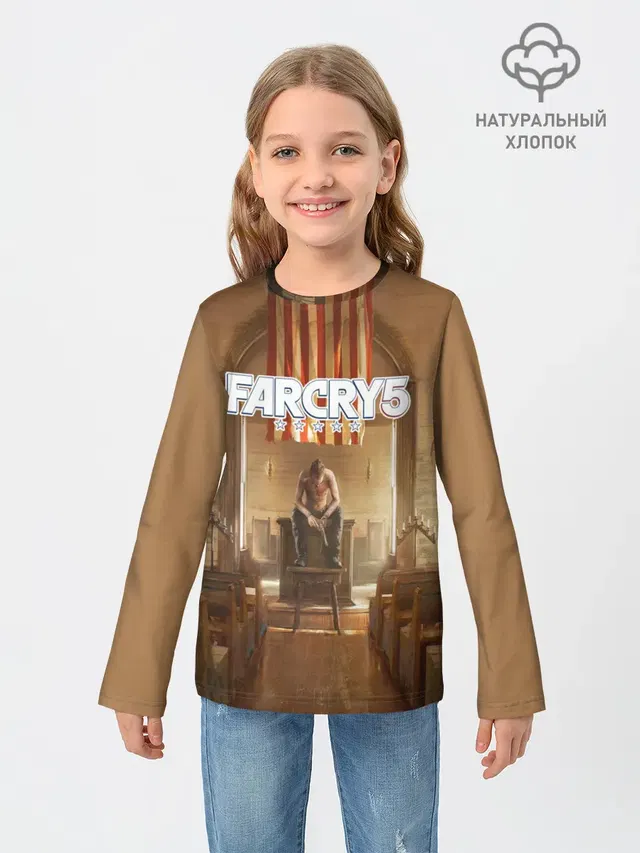 Детский лонгслив с принтом «Joseph Seed — Far Cry 5»