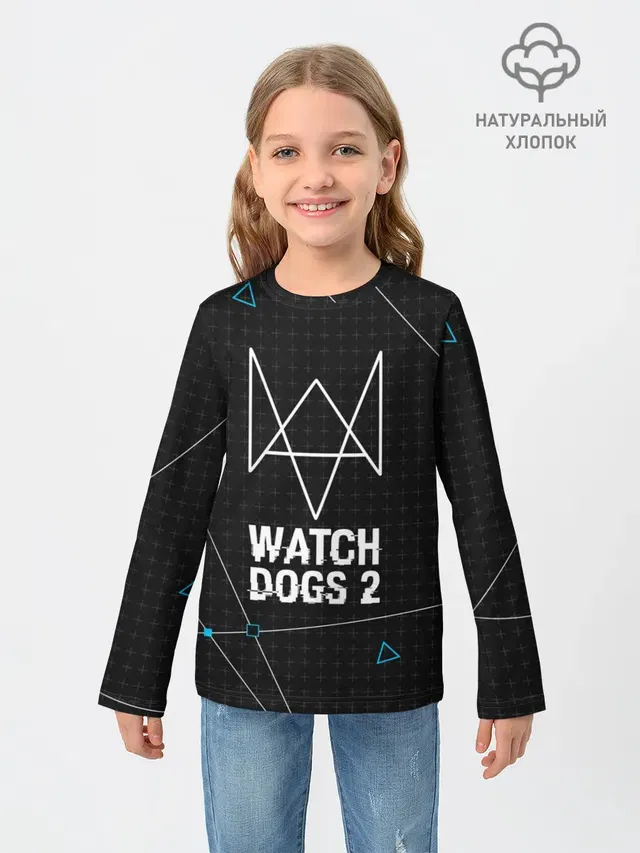 Детский лонгслив с принтом «Watch Dogs 2»