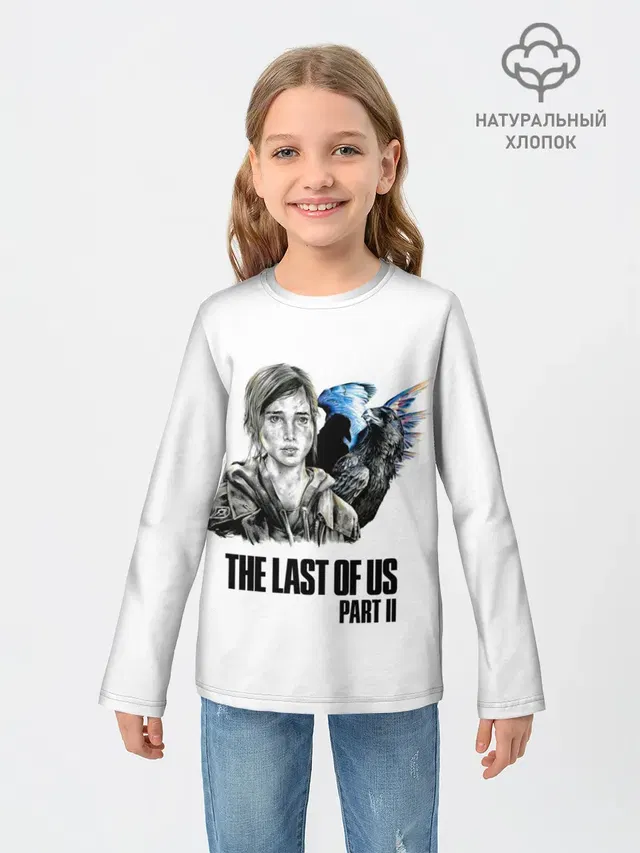 Детский лонгслив с принтом «Raven — The last of US 2»