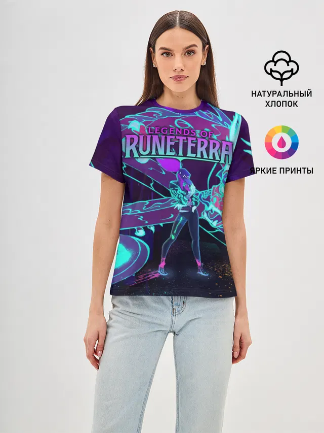 Женская базовая футболка с принтом «Legends of Runeterra»