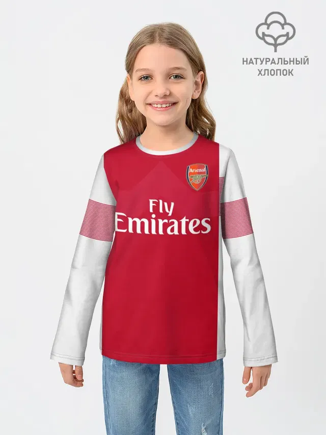 Детский лонгслив с принтом «Ozil home 18-19»