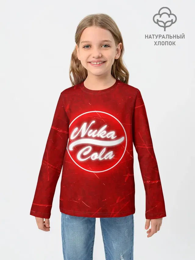 Детский лонгслив с принтом «Nuka-Cola»