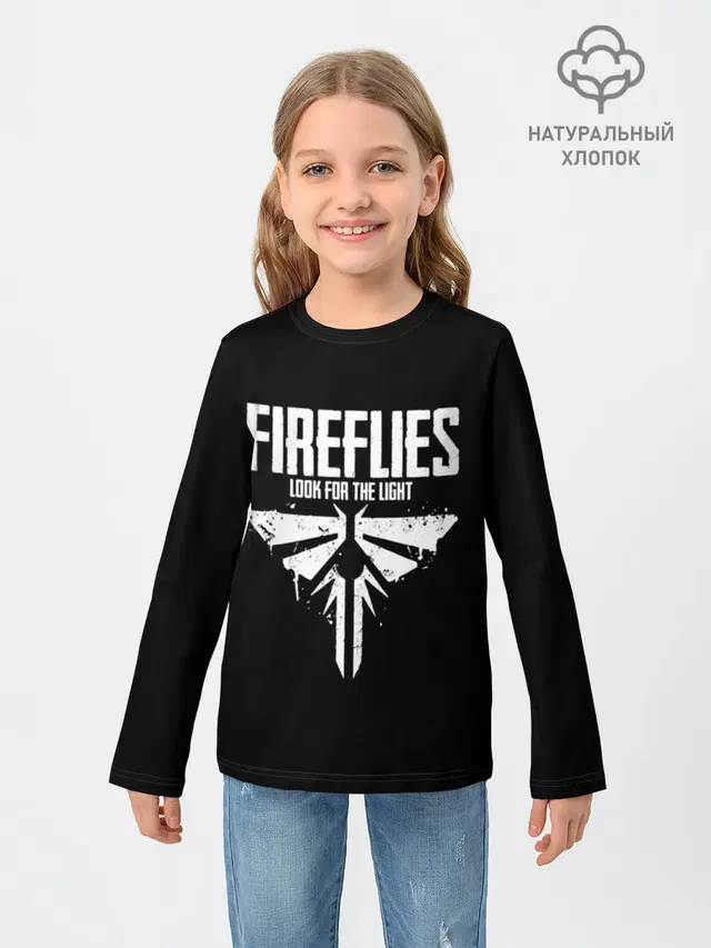 Детский лонгслив с принтом «The Fireflies»