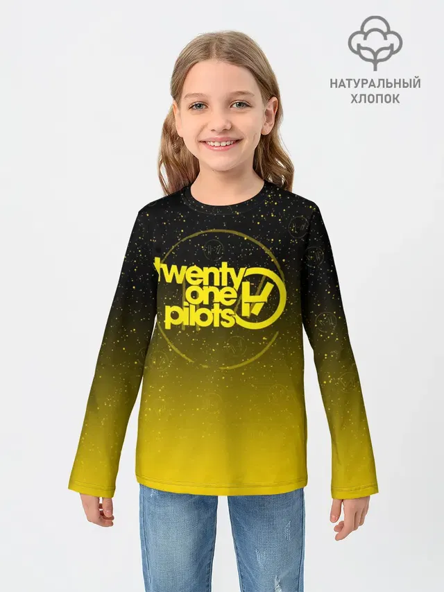 Детский лонгслив с принтом «Twenty One Pilots — TWENTY ONE PILOTS TOP»