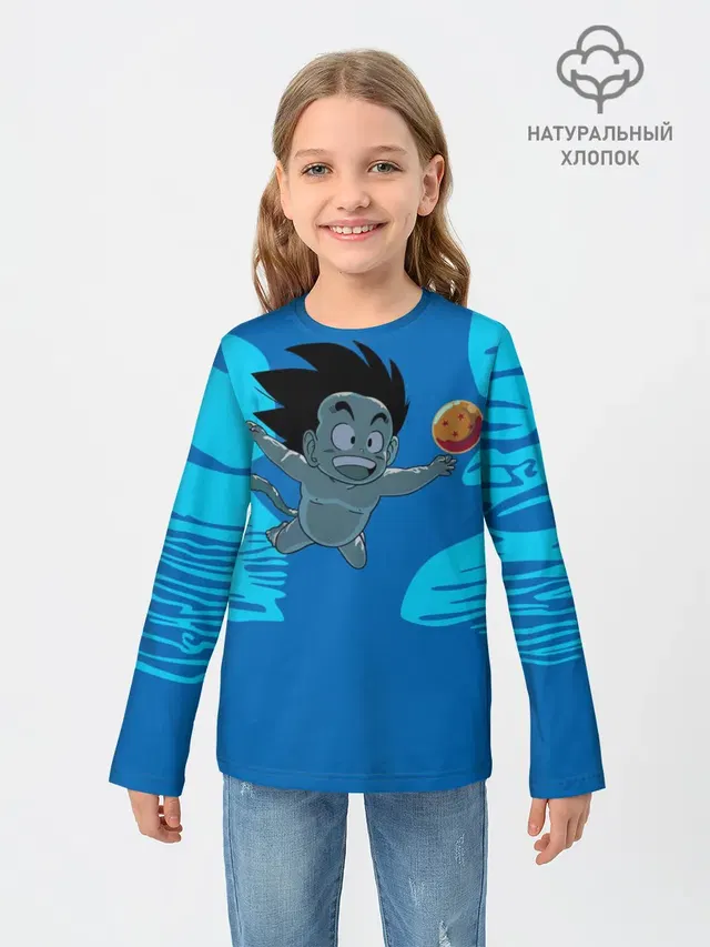Детский лонгслив с принтом «Smells Like Dragon Balls»