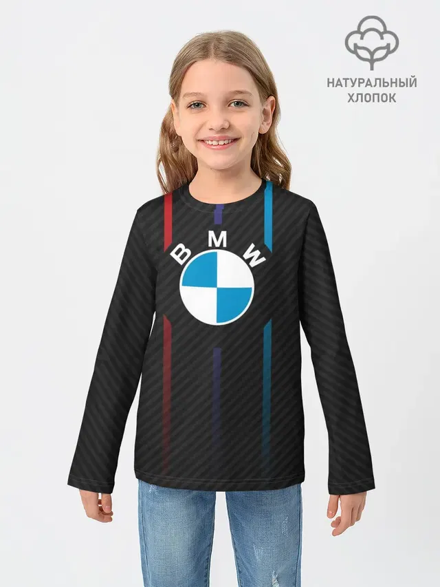 Детский лонгслив с принтом «BMW»