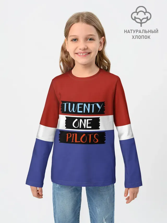 Детский лонгслив с принтом «Twenty One Pilots»