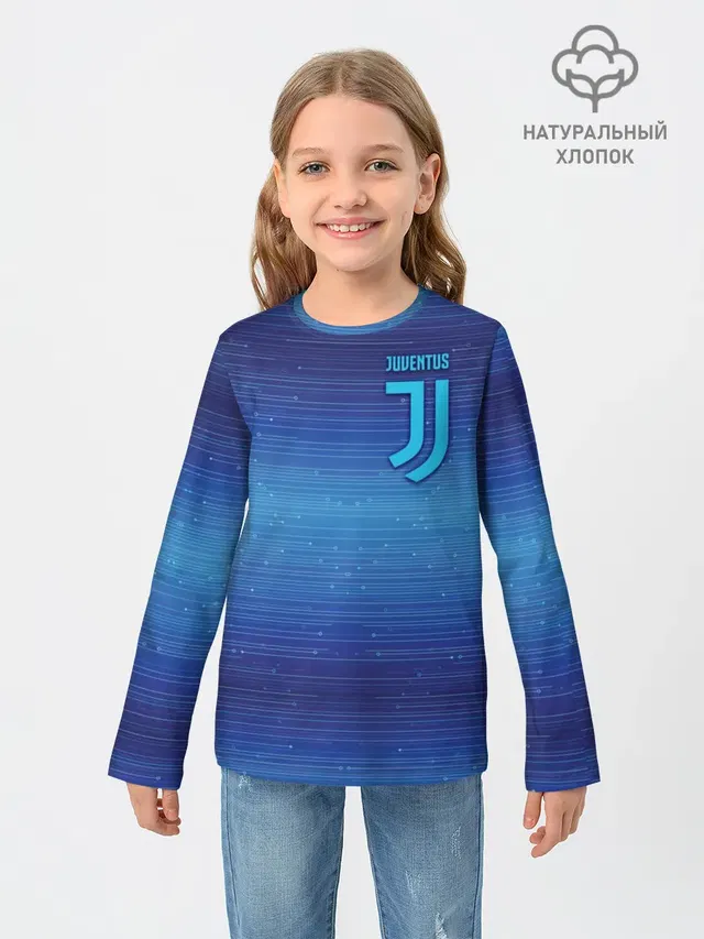 Детский лонгслив с принтом «Ювентус — Juventus new uniform»