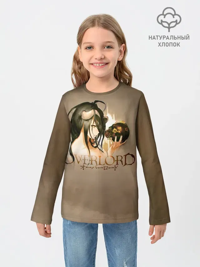 Детский лонгслив с принтом «Overlord Albedo»