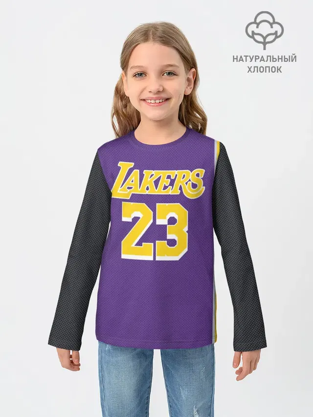 Детский лонгслив с принтом «НБА — James LA Lakers 2019»