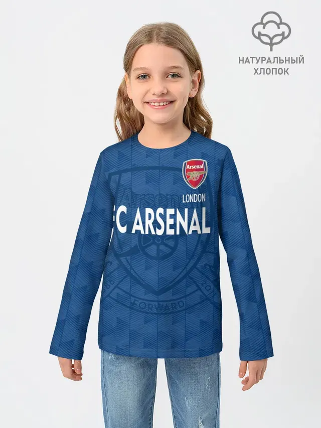 Детский лонгслив с принтом «Arsenal Football Club — FC Arsenal»