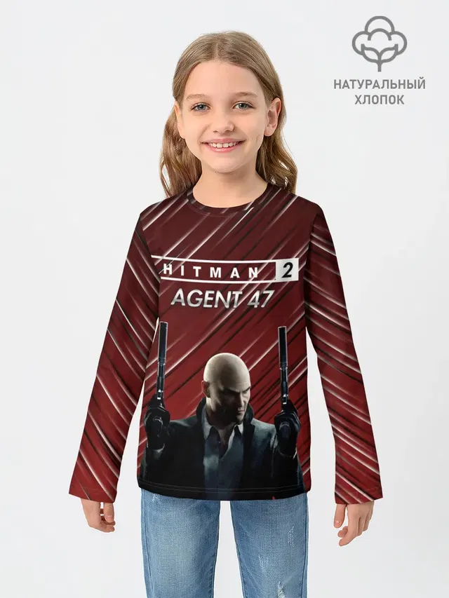 Детский лонгслив с принтом «Hitman 2 #2»