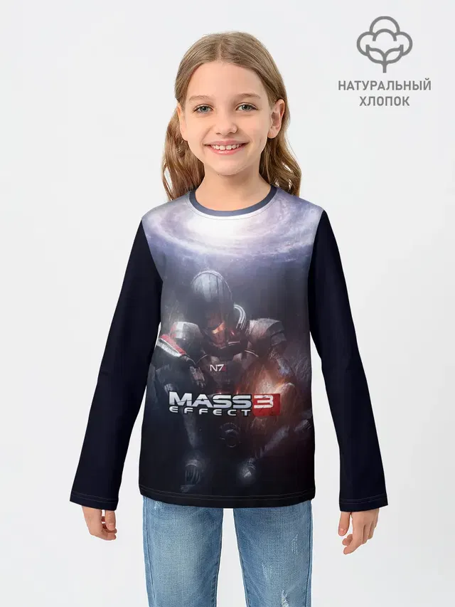 Детский лонгслив с принтом «Mass Effect 3»