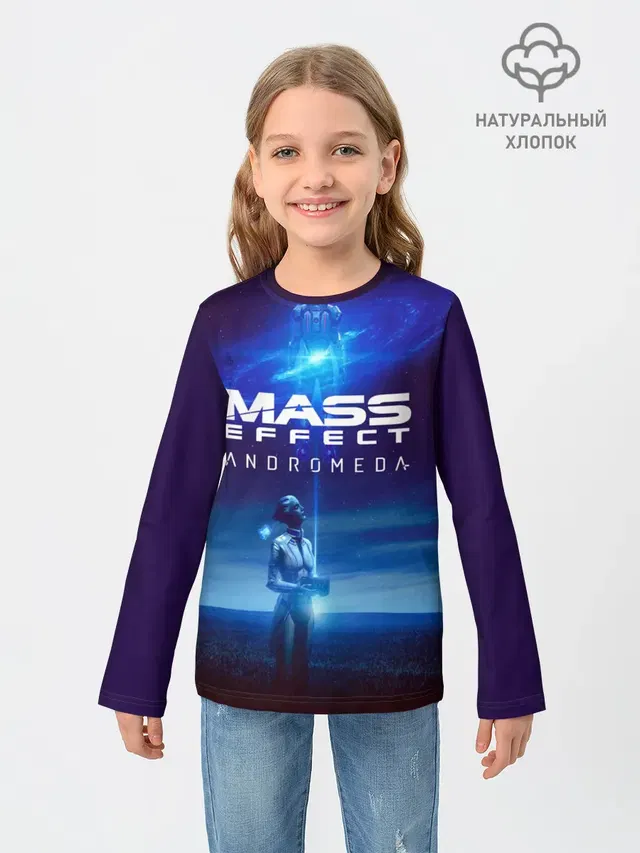 Детский лонгслив с принтом «Mass Effect Andromeda»