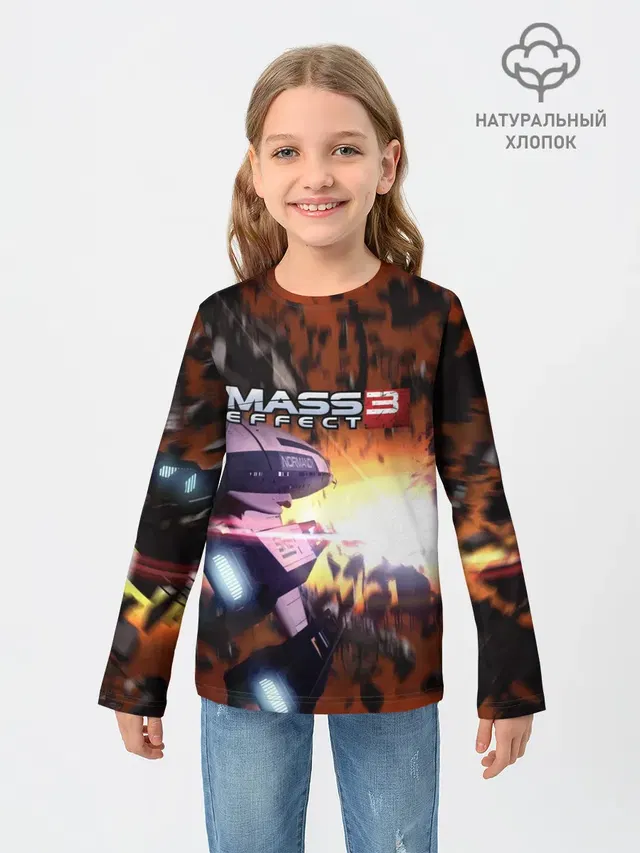 Детский лонгслив с принтом «Mass Effect 3»
