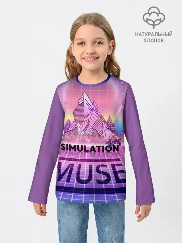 Детский лонгслив с принтом «Muse — Simulation Theory. Muse»