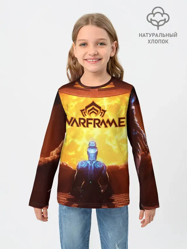 Детский лонгслив с принтом «Warframe»