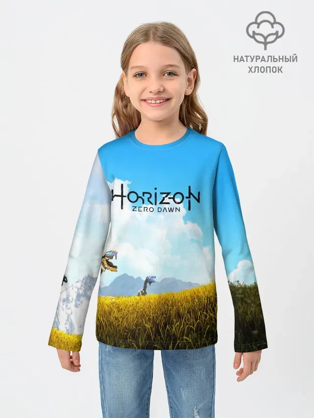 Детский лонгслив с принтом «Horizon Zero Dawn»