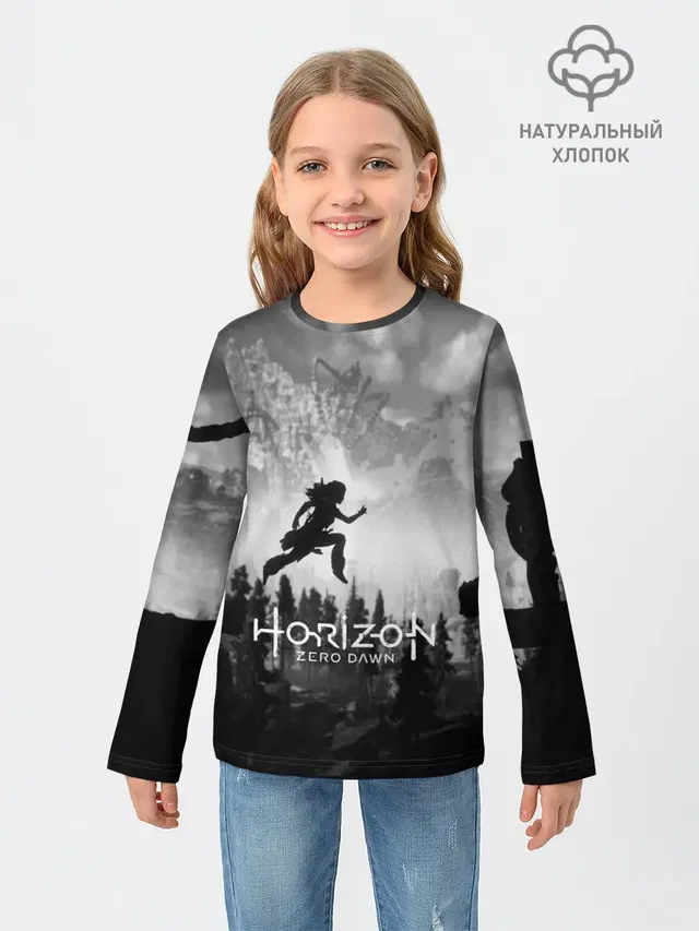 Детский лонгслив с принтом «Horizon Zero Dawn»