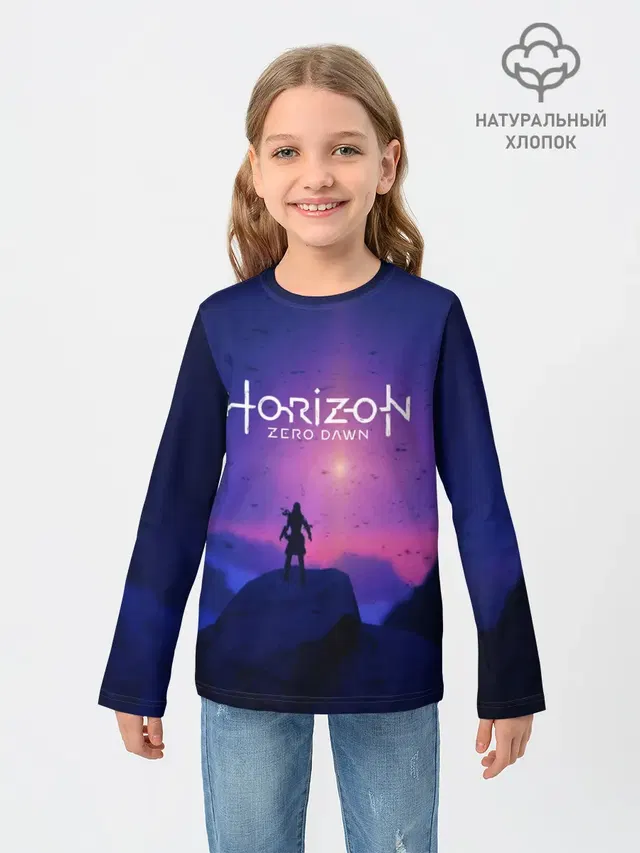 Детский лонгслив с принтом «Horizon Zero Dawn»