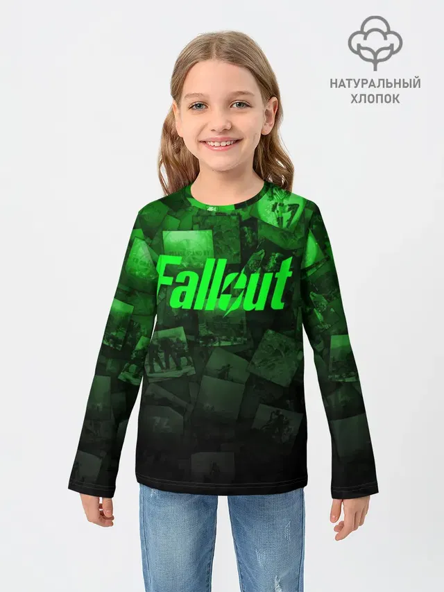 Детский лонгслив с принтом «Vault Boy»