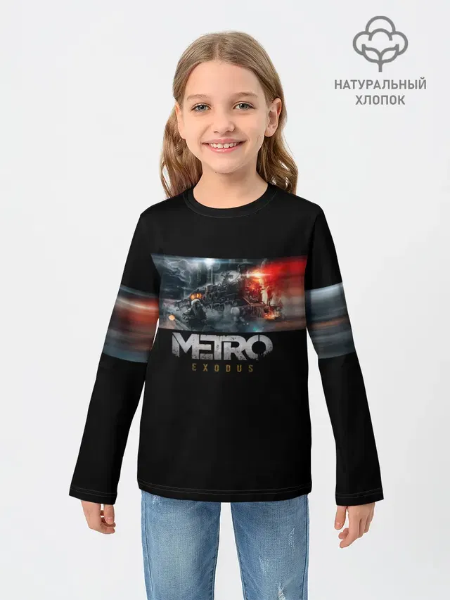 Детский лонгслив с принтом «Metro Exodus»