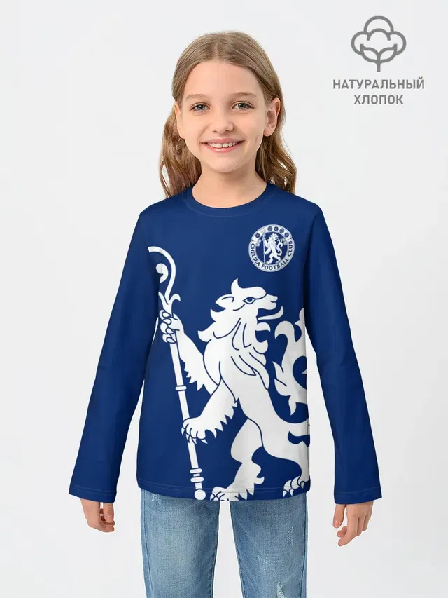 Детский лонгслив с принтом «Lion rampant»