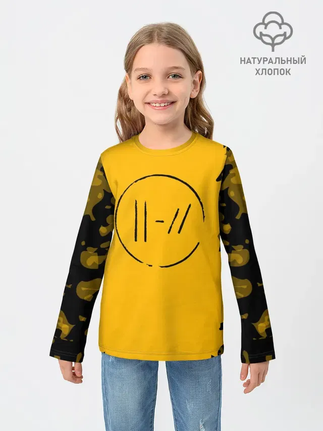 Детский лонгслив с принтом «Logo»