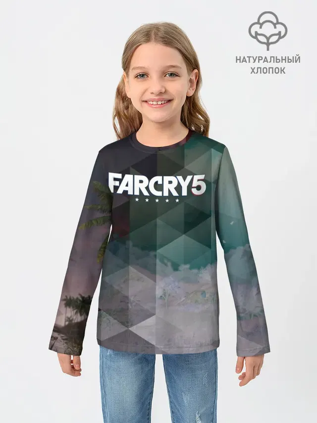 Детский лонгслив с принтом «FarCry polygon»