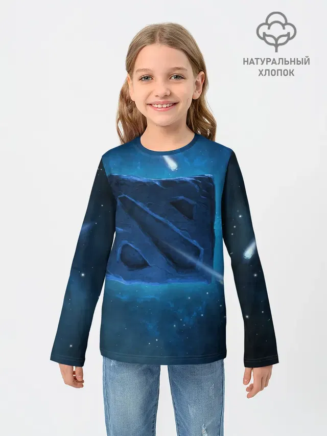 Детский лонгслив с принтом «Space»