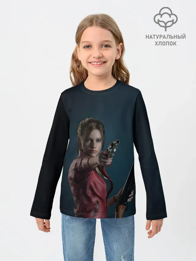 Детский лонгслив с принтом «Claire Redfield»
