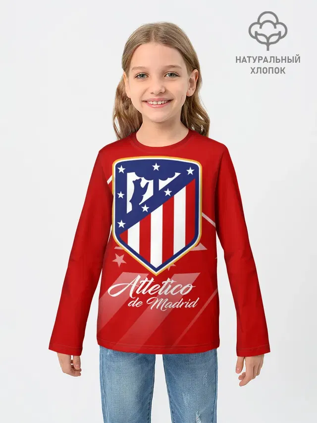Детский лонгслив с принтом «Atlético Madrid»