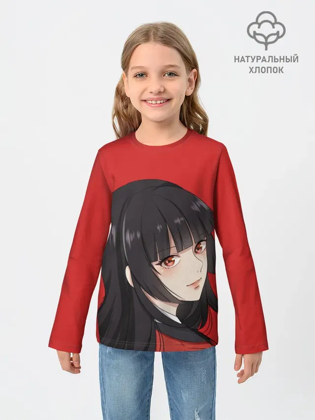 Детский лонгслив с принтом «Kakegurui Red»