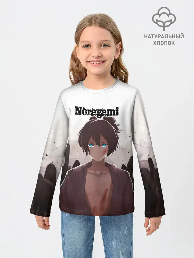 Детский лонгслив с принтом «NORAGAMI Yato»