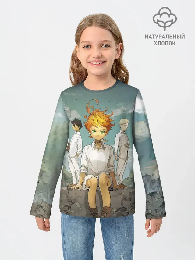 Детский лонгслив с принтом «The Promised Neverland»