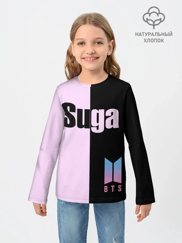 Детский лонгслив с принтом «BTS — BTS Suga»