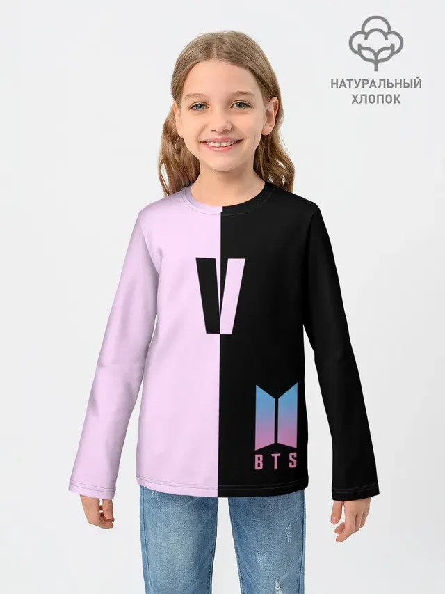 Детский лонгслив с принтом «BTS — BTS V»