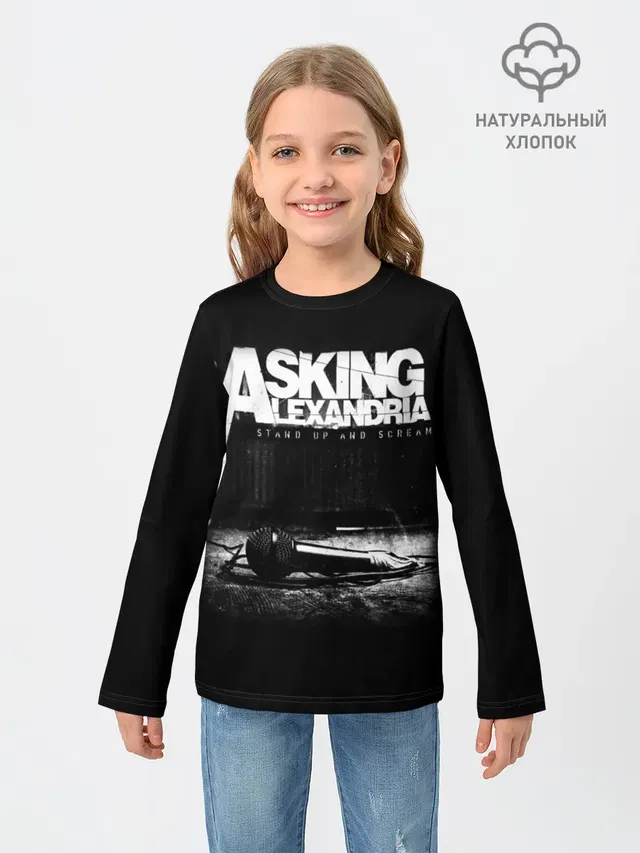 Детский лонгслив с принтом «Asking Alexandria»
