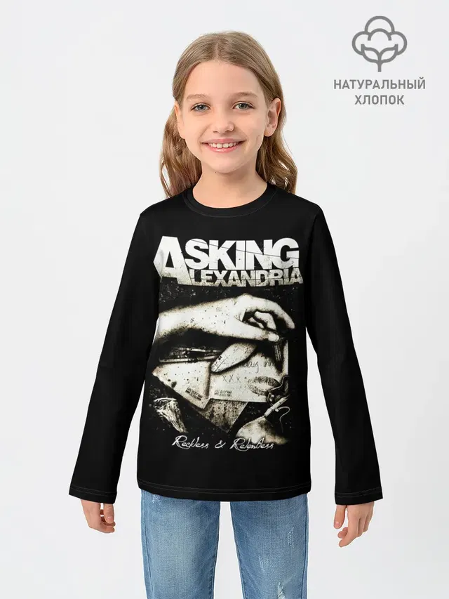 Детский лонгслив с принтом «Asking Alexandria»