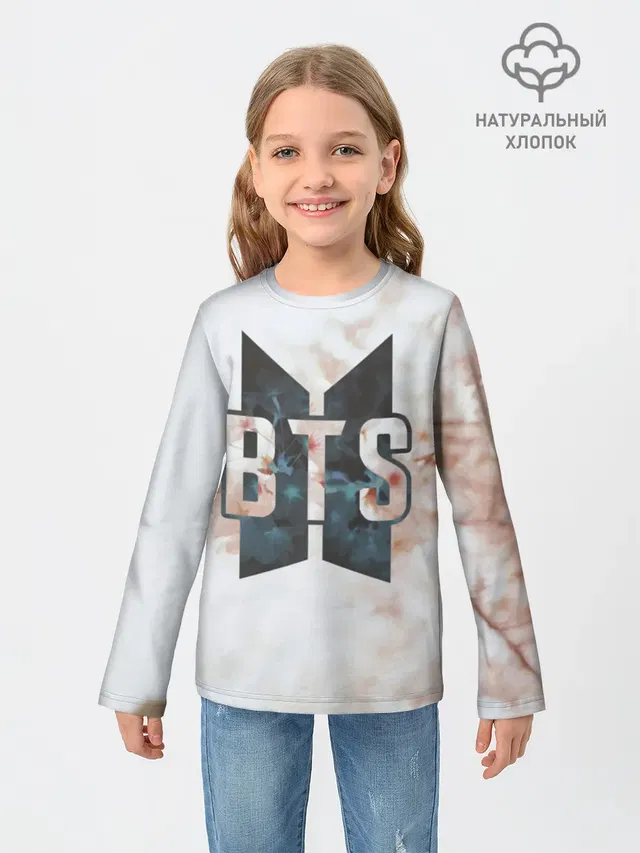 Детский лонгслив с принтом «BTS — BTS SAKURA»