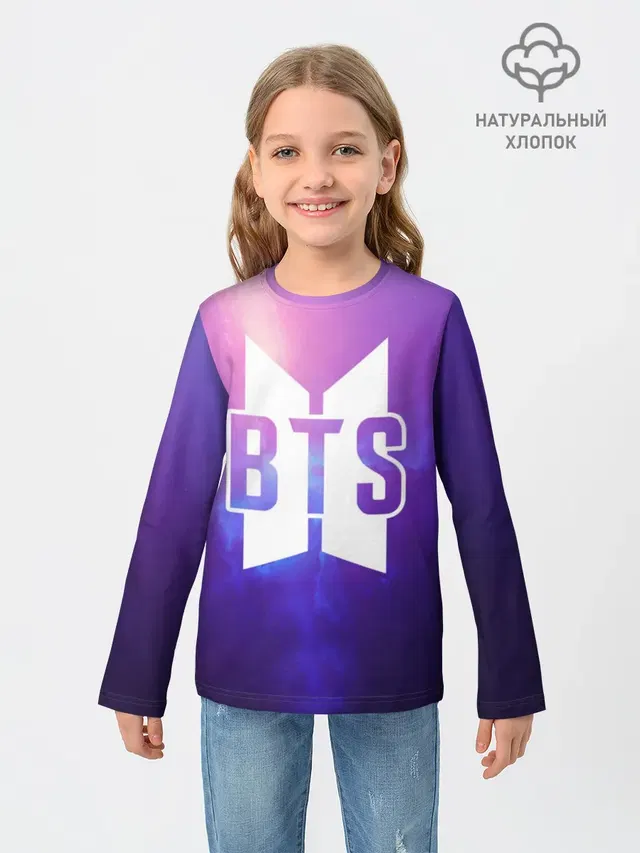 Детский лонгслив с принтом «BTS — BTS SPACE»